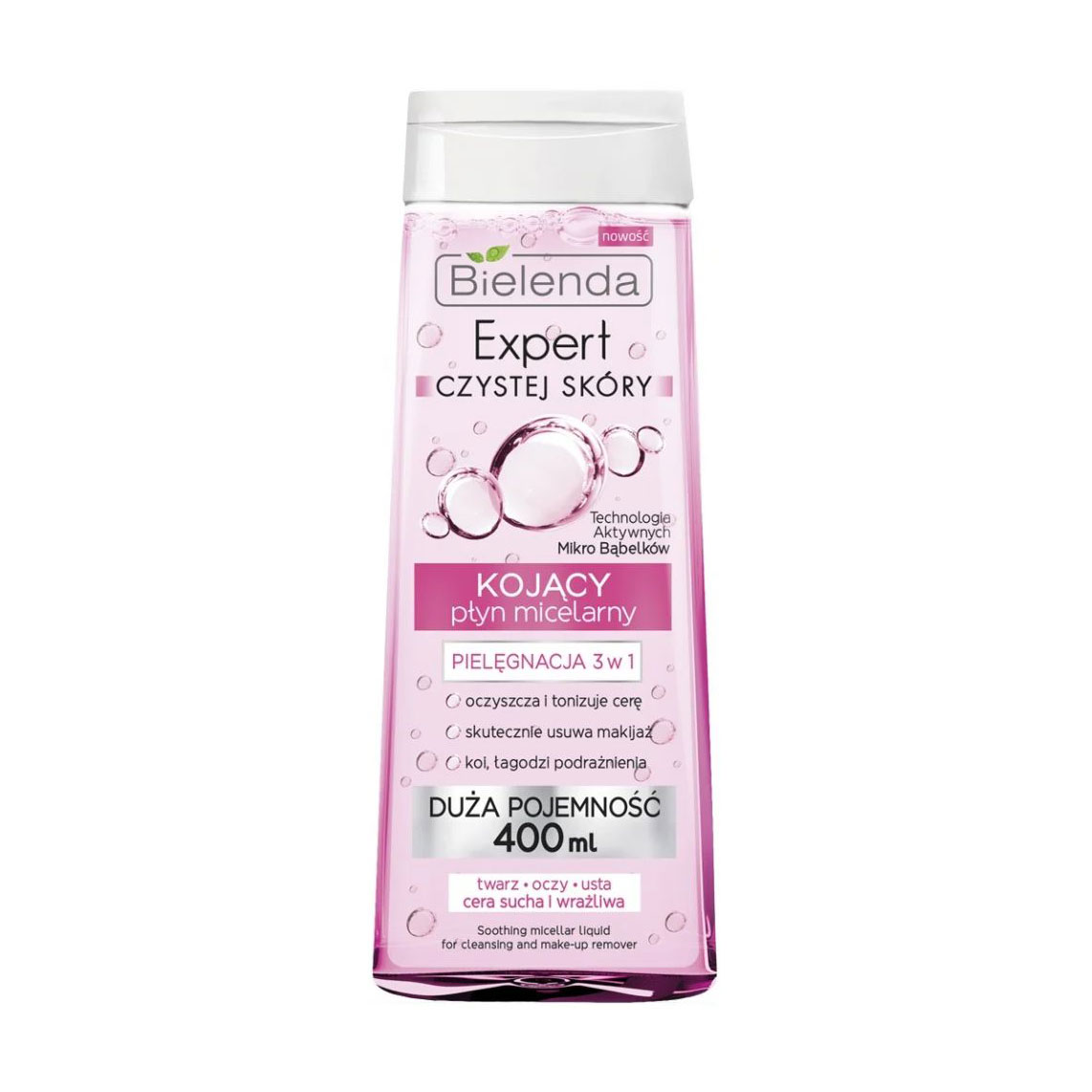 Міцелярна рідина Bielenda Clean Skin Expert Заспокійлива, 400 мл